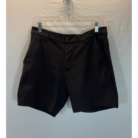 Lululemon Shorts Men's 31 Commission Classic-Fit 7" Warpstreme Black Stretch - Picture 1 of 10